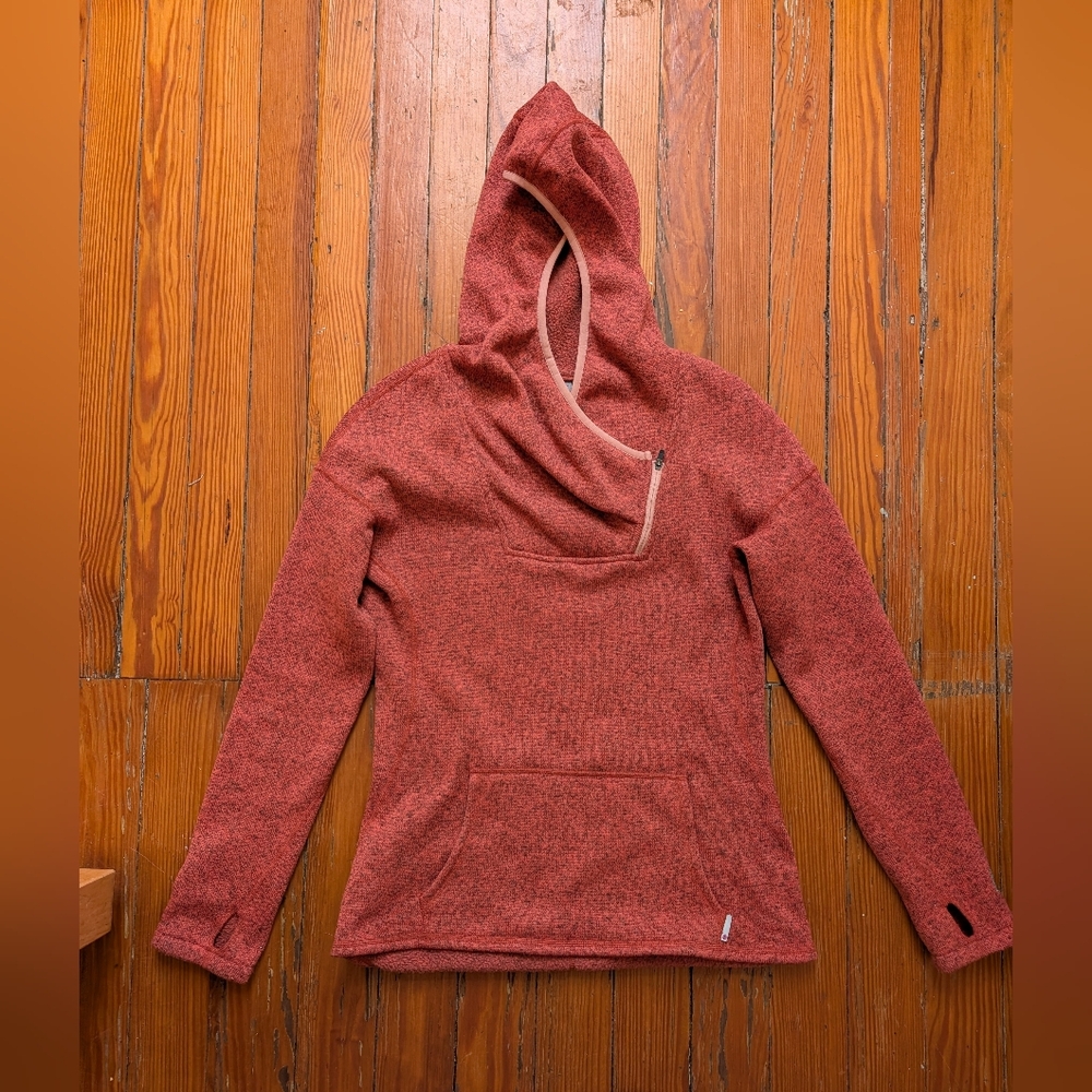 Stio Sweetwater Pullover Fleece Hoodie Hiking Top Shirt W/ Hood Thumb Holes M